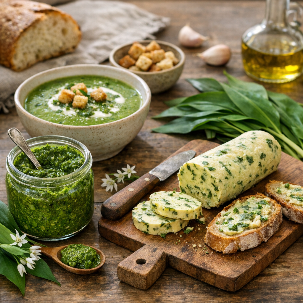 Pesto d’ail des ours, soupe et beurre : les bases qui valent vraiment le détour