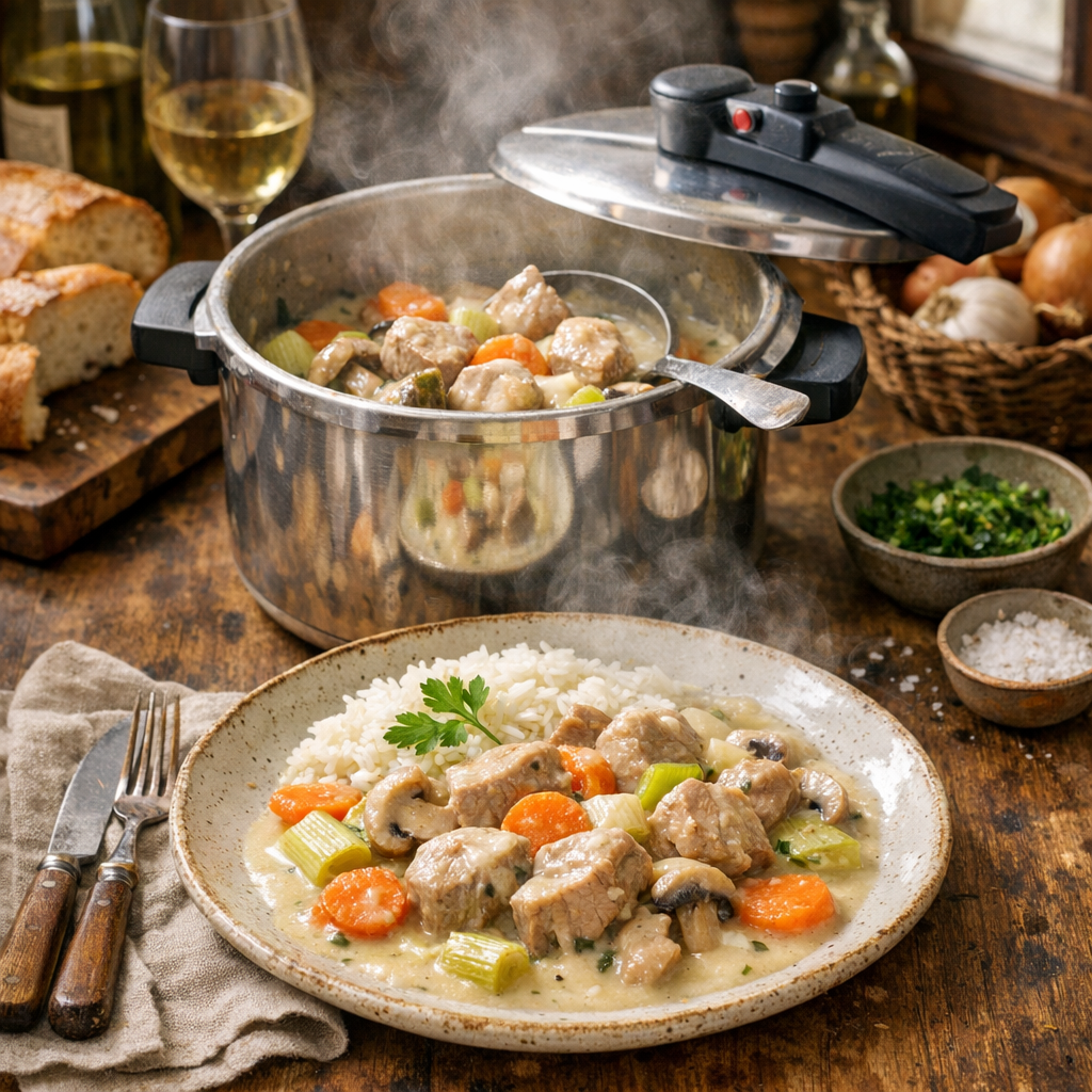 Je réussis la blanquette de veau en cocotte minute