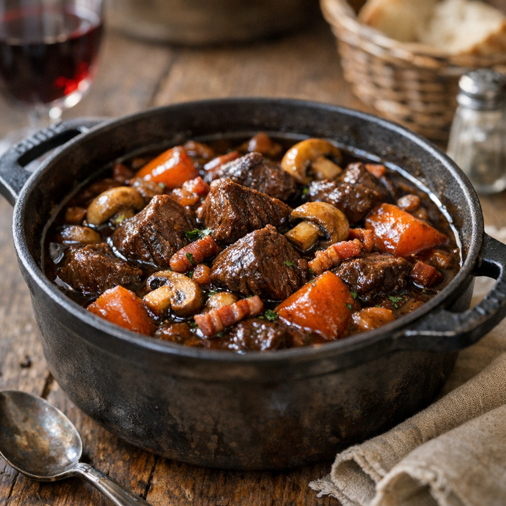 Je prépare un bœuf bourguignon de grand-mère sans folklore
