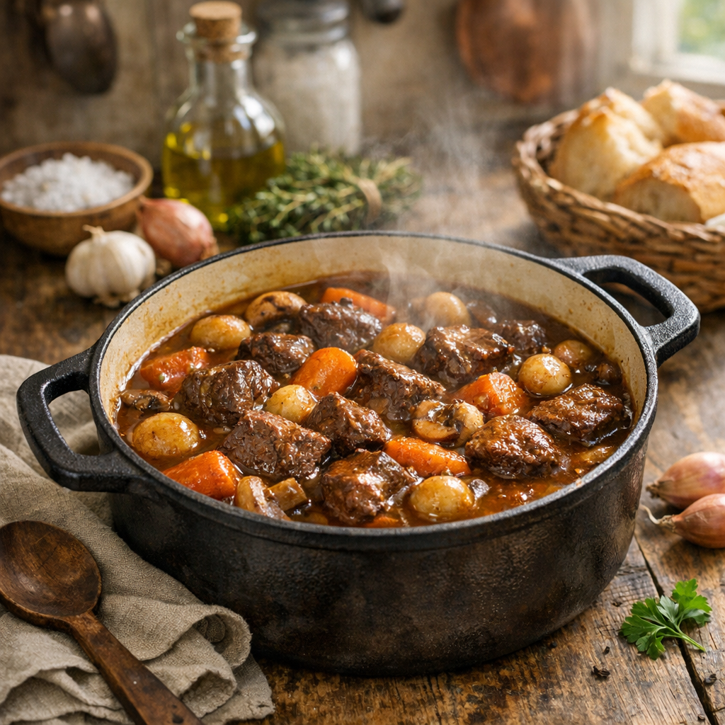 Comment réussir un bœuf bourguignon sans vin et plein de goût