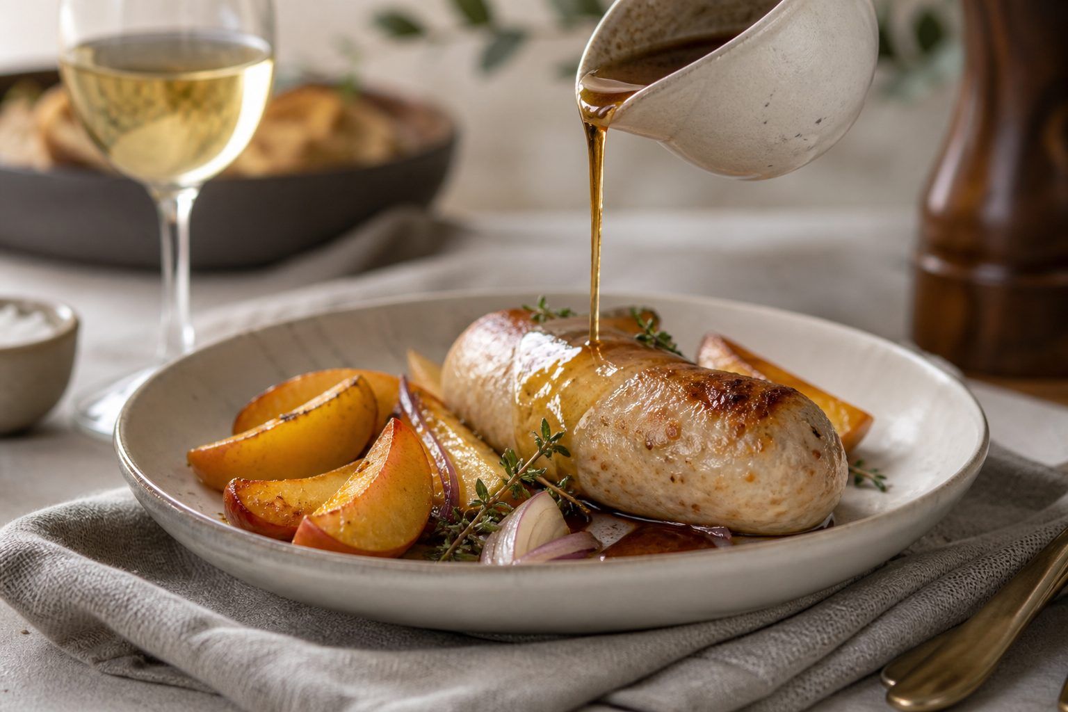 Accompagner ce plat : le jus, la garniture et le verre