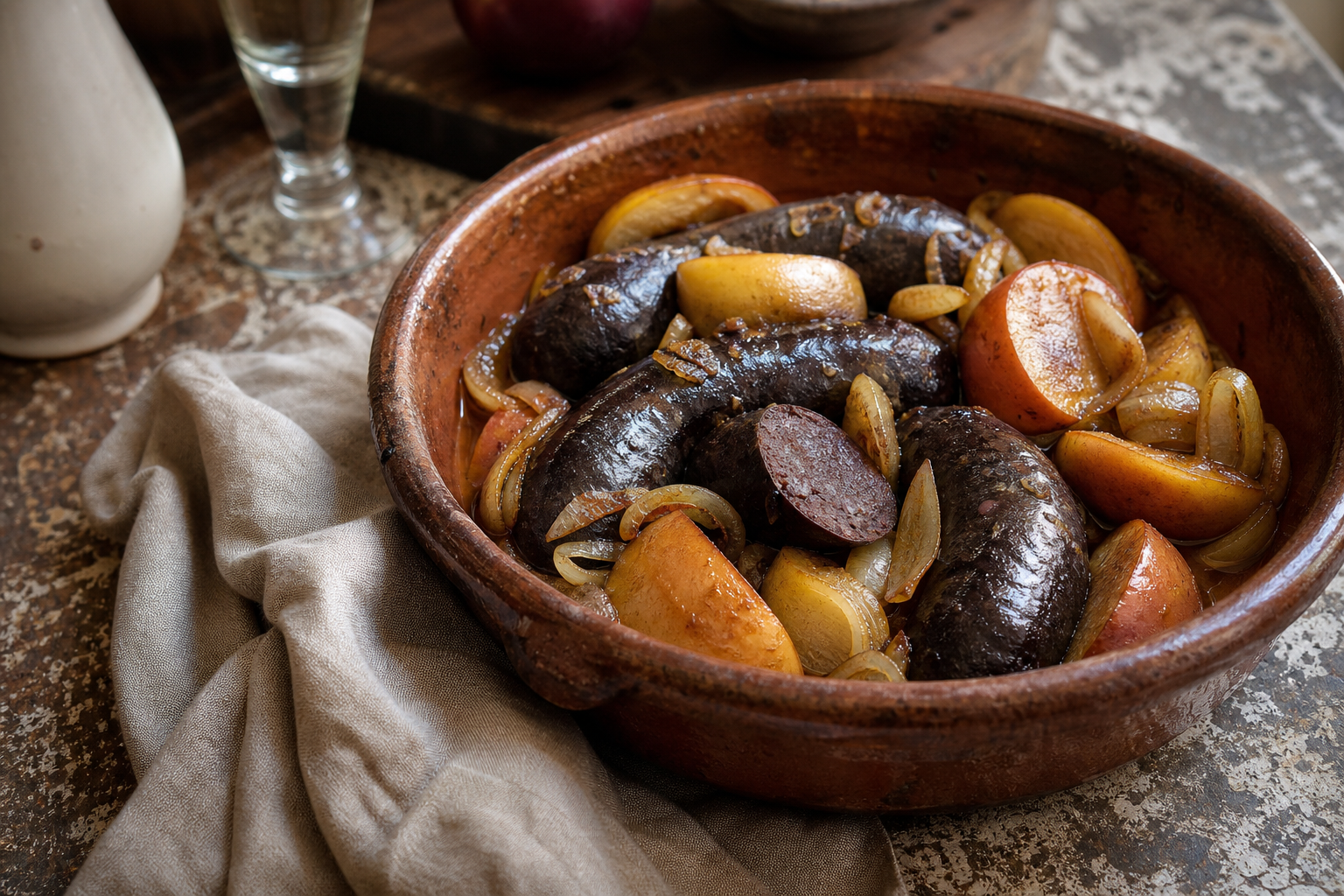 Le boudin noir au four garde son moelleux avec une cuisson douce