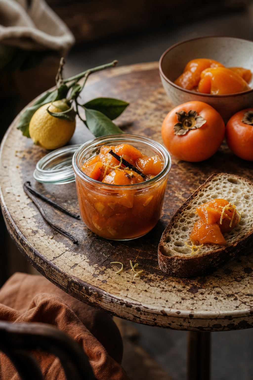 Le confit de kaki révèle sa douceur avec les fromages