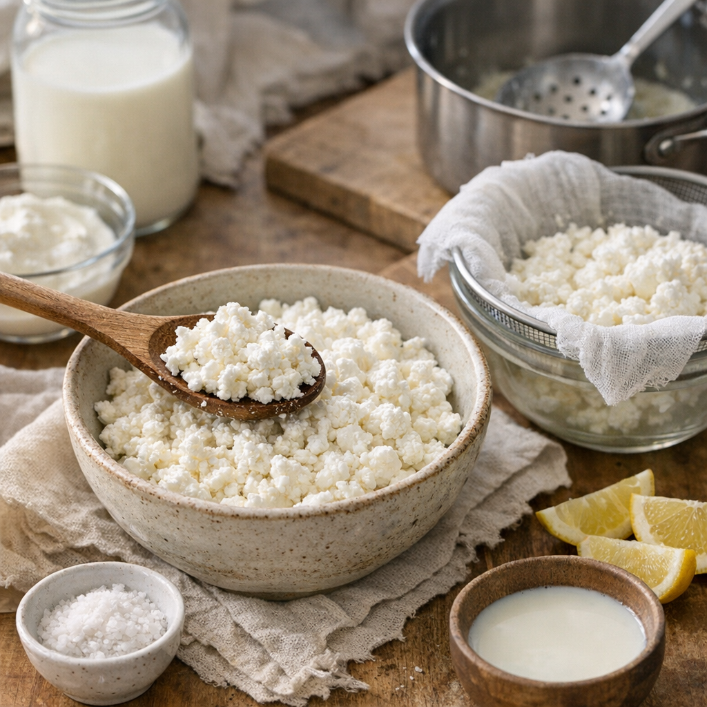 La recette de cottage cheese maison : ma méthode simple et rapide pour garder des grains nets