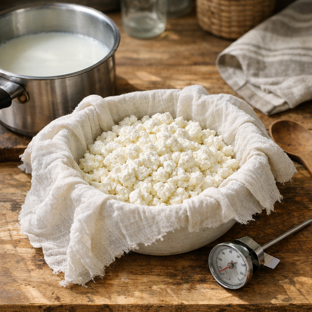 Comment réussir un cottage cheese maison aux grains nets