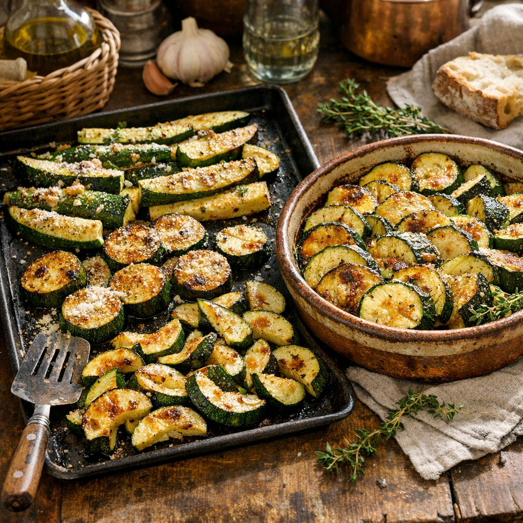 La courgette au four réussit avec la bonne coupe et cuisson