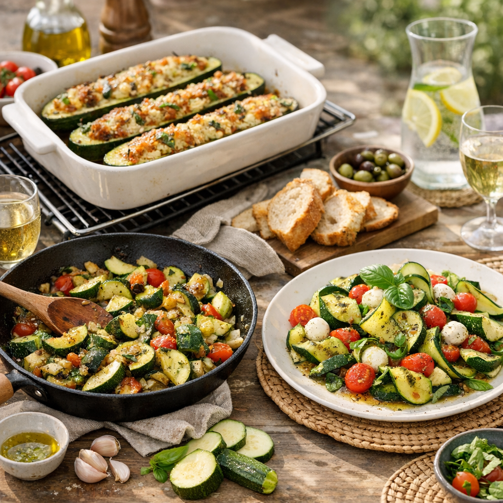 Mes recettes avec la courgette : poêle, four et table d'été