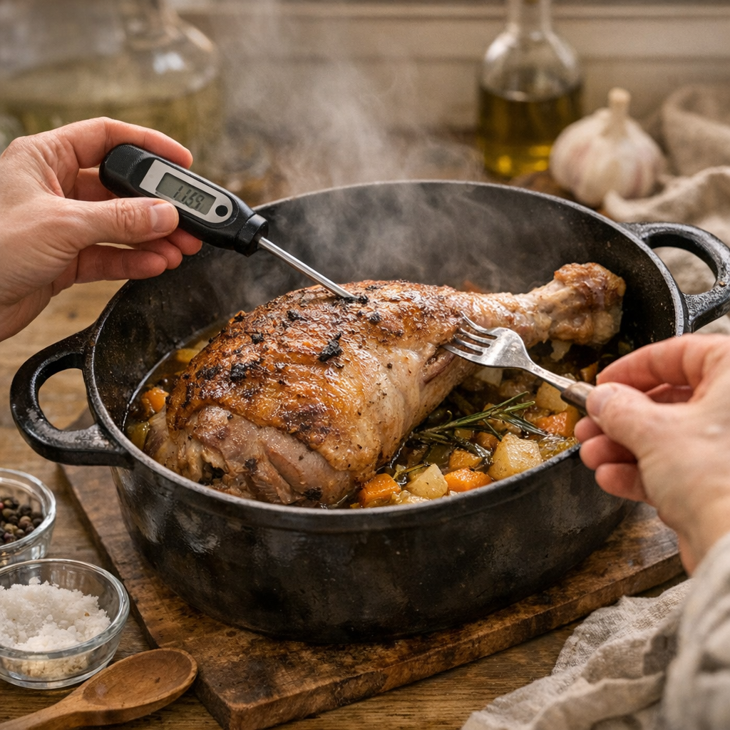Comment savoir si une cuisse de dinde est cuite ?
