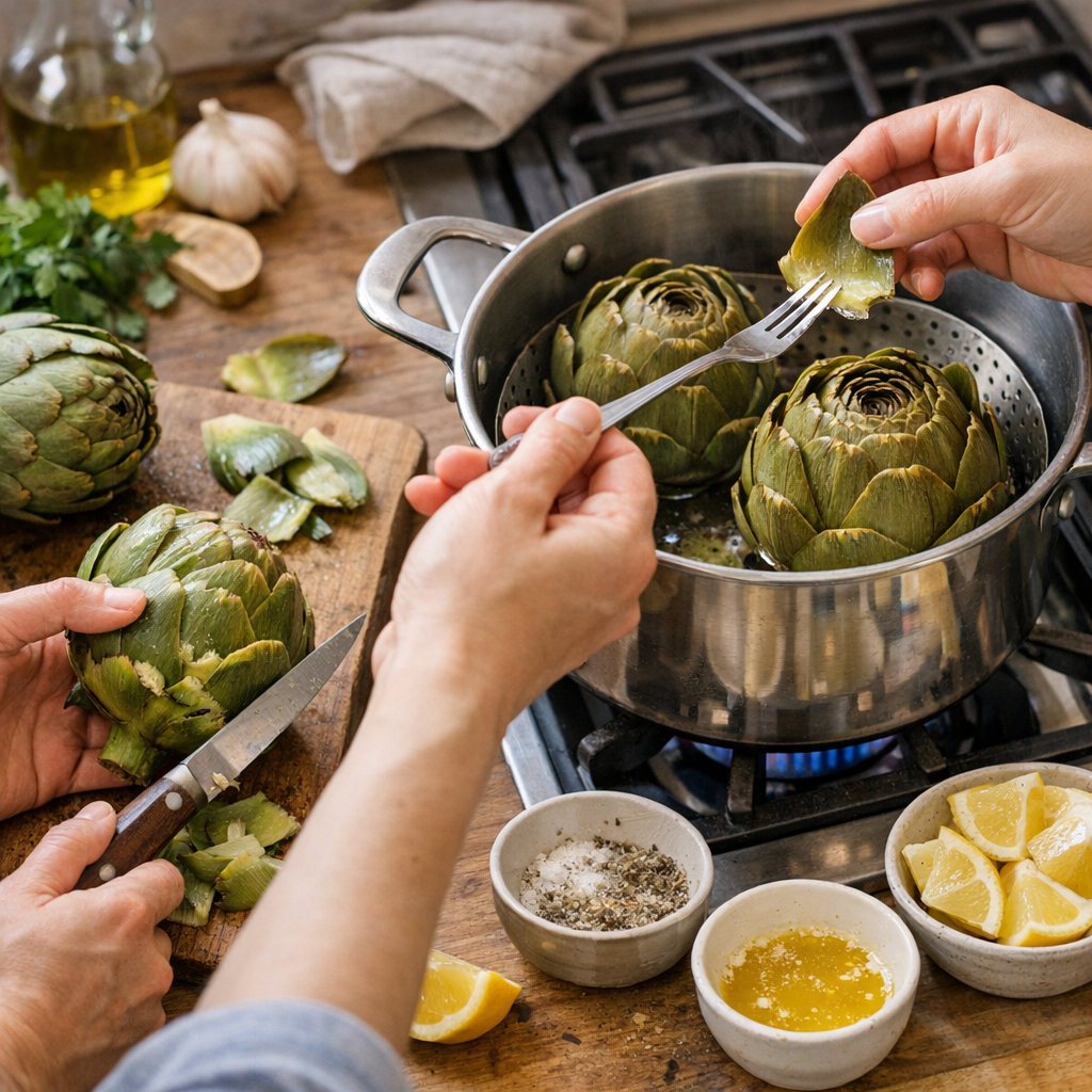 Comment préparer des artichauts et vérifier la cuisson sans les massacrer