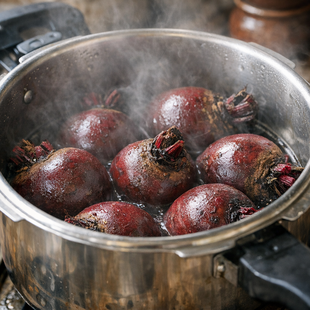 Cuire des betteraves rouges à la cocotte-minute sans les gorger d’eau