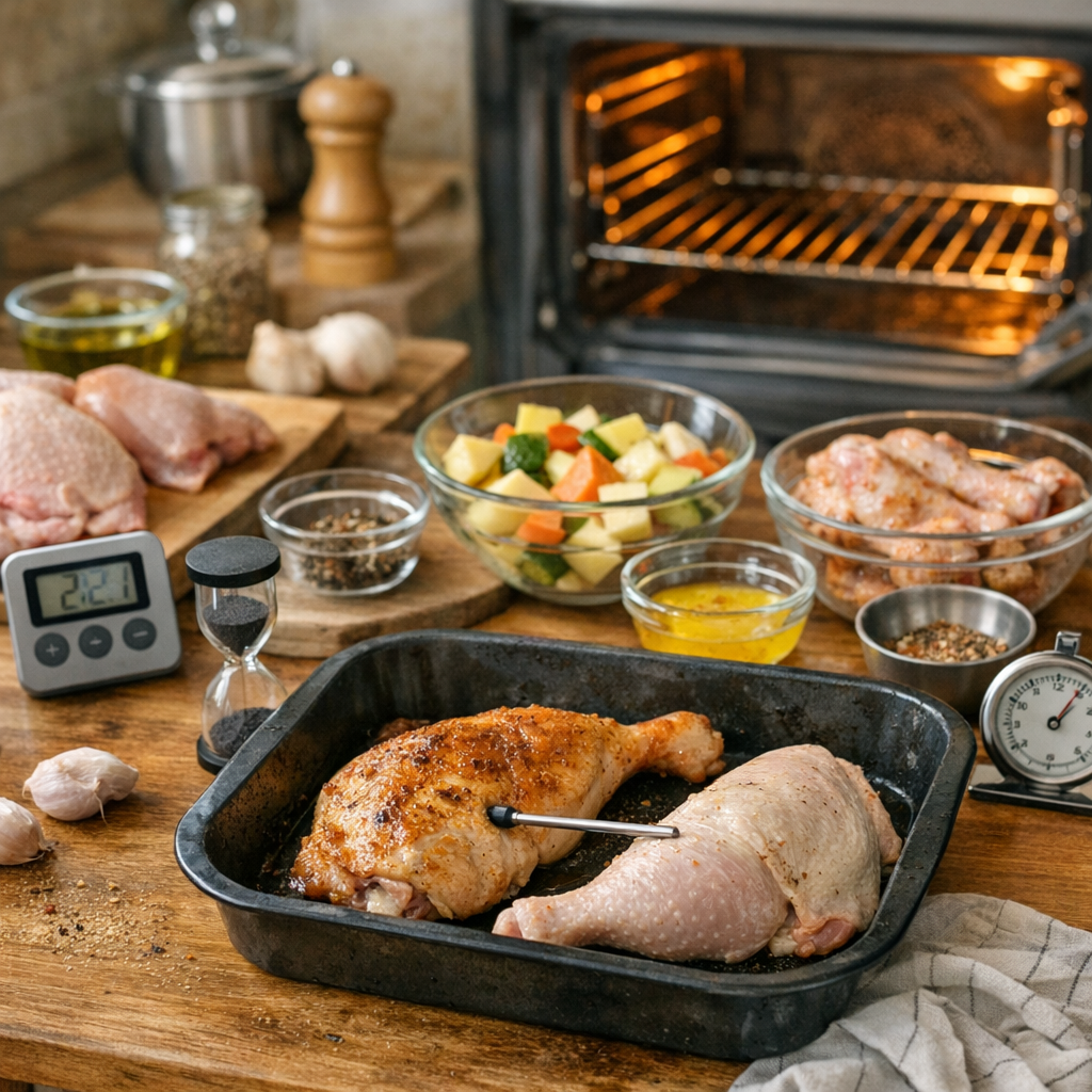 Combien de temps cuire une cuisse de poulet au four ? Le vrai sujet : ce qui fait varier la cuisson