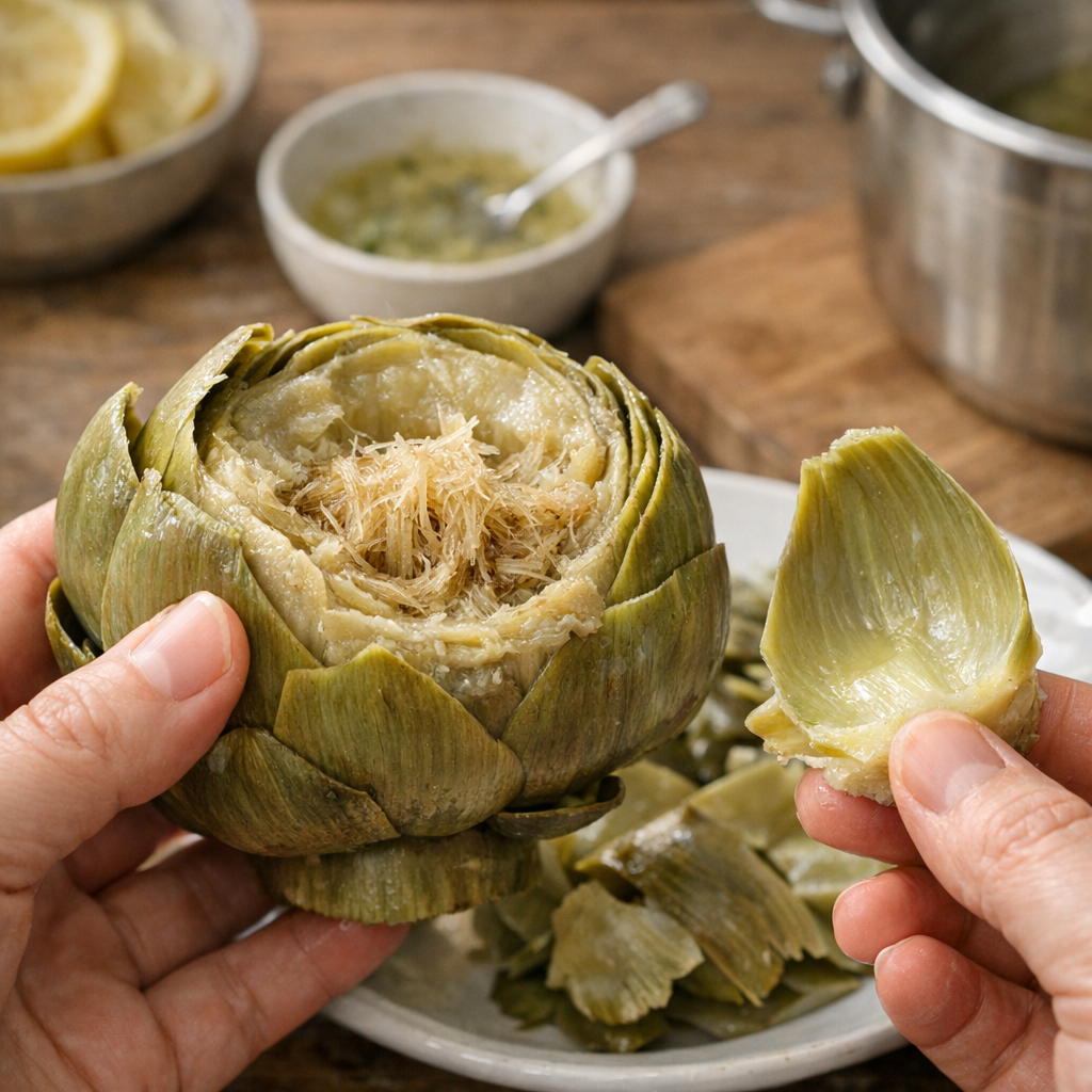 Pourquoi mon artichaut reste-t-il filandreux ou désagréable à la base alors que les feuilles semblent cuites ?