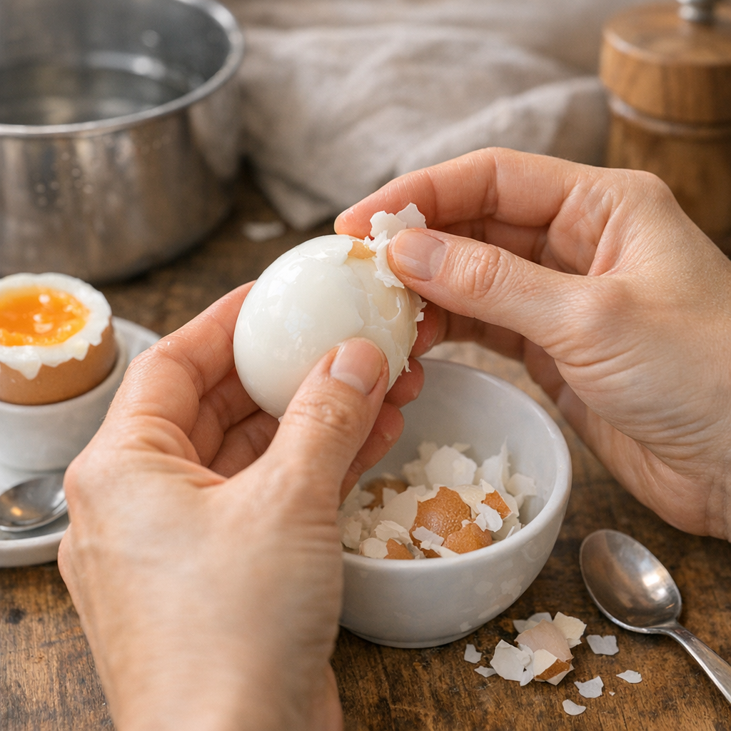 Comment enlever la coquille d’un œuf mollet sans déchirer le blanc ?