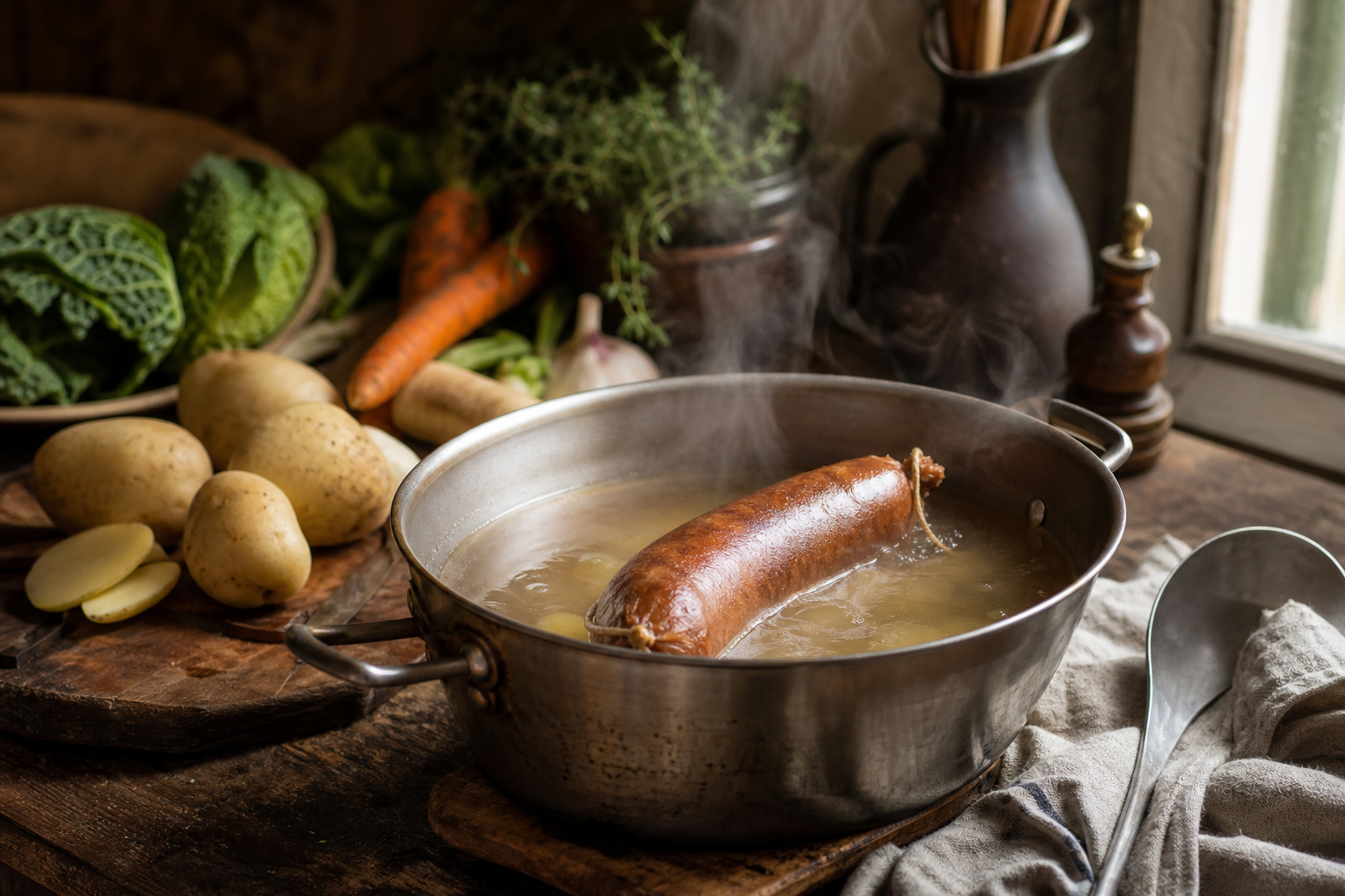 La cuisson du saucisson de Morteau dépend de son état