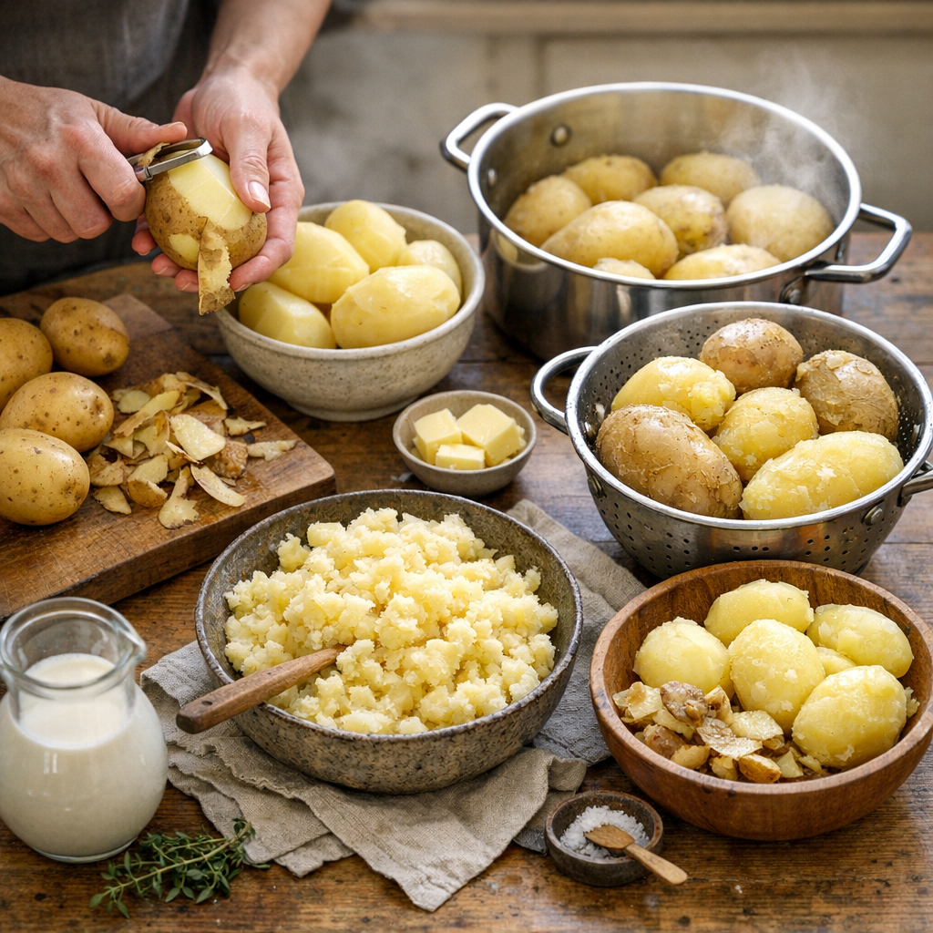 Préparation : faut-il éplucher les pommes de terre avant ou après cuisson ?