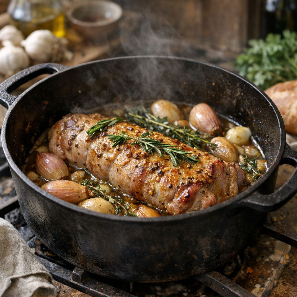 Réussir un Filet mignon en cocotte en fonte, feu ou four