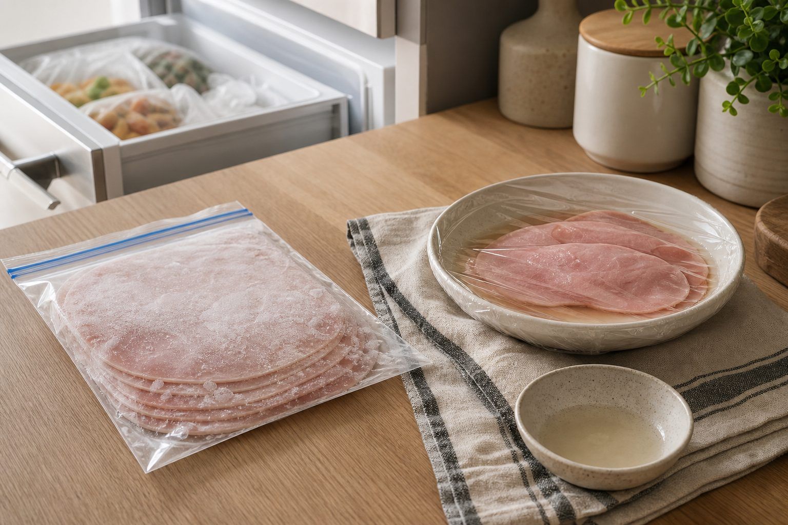 Bien congeler et décongeler le jambon blanc : les gestes qui sauvent la texture