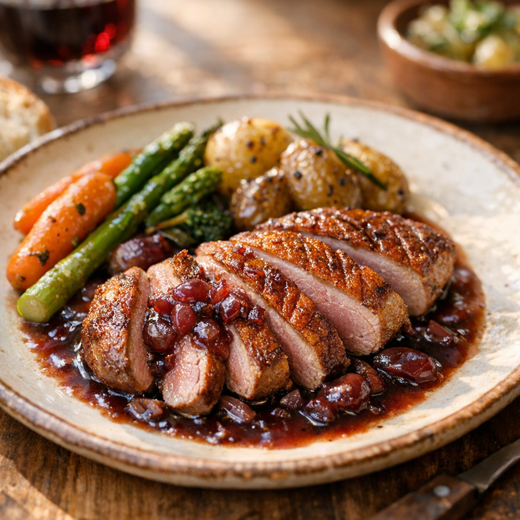 Je réussis le magret de canard sauce avec une base de bistrot