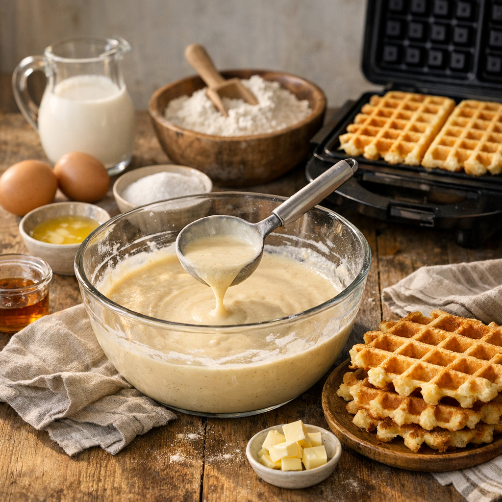 Recette de pâte à gaufre classique : facile, légère, croustillante si l’on vise ce style