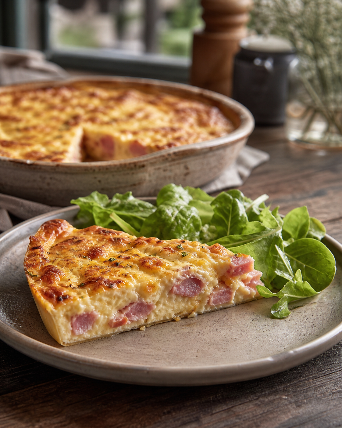 La quiche sans pâte au jambon : une recette fondante et rapide