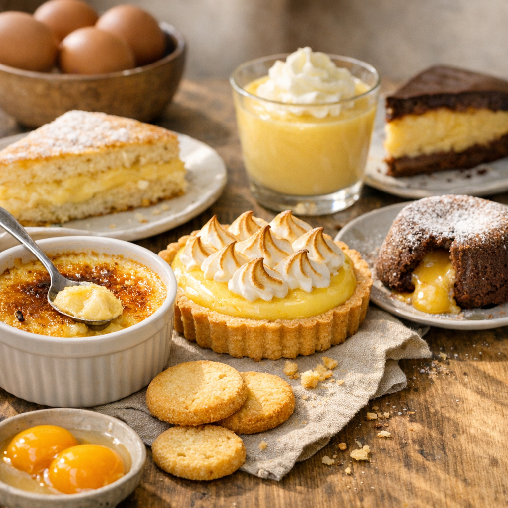 Desserts et gâteaux : quand le jaune apporte onctuosité, richesse ou texture sablée