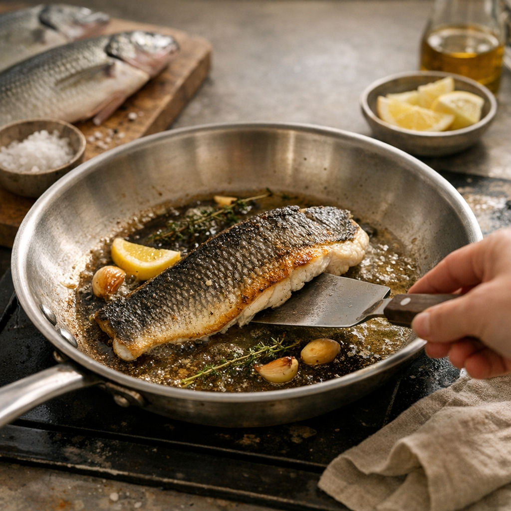 Cuisson à la poêle : la méthode courte qui évite la peau arrachée