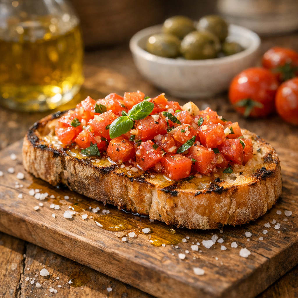 Je vous montre la Recette Bruschetta sans la surcharger