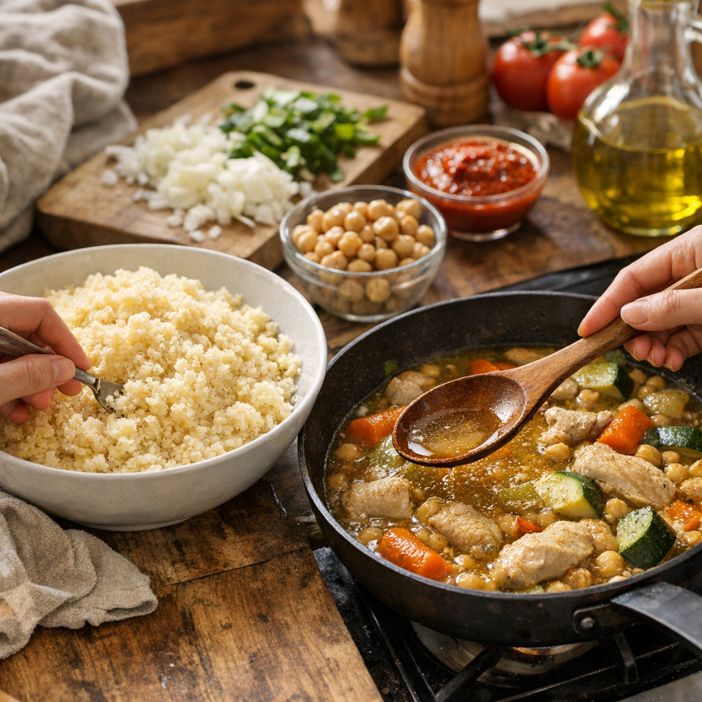 Comment éviter un couscous trop gras ou trop lourd quand on le prépare sans couscoussier ?