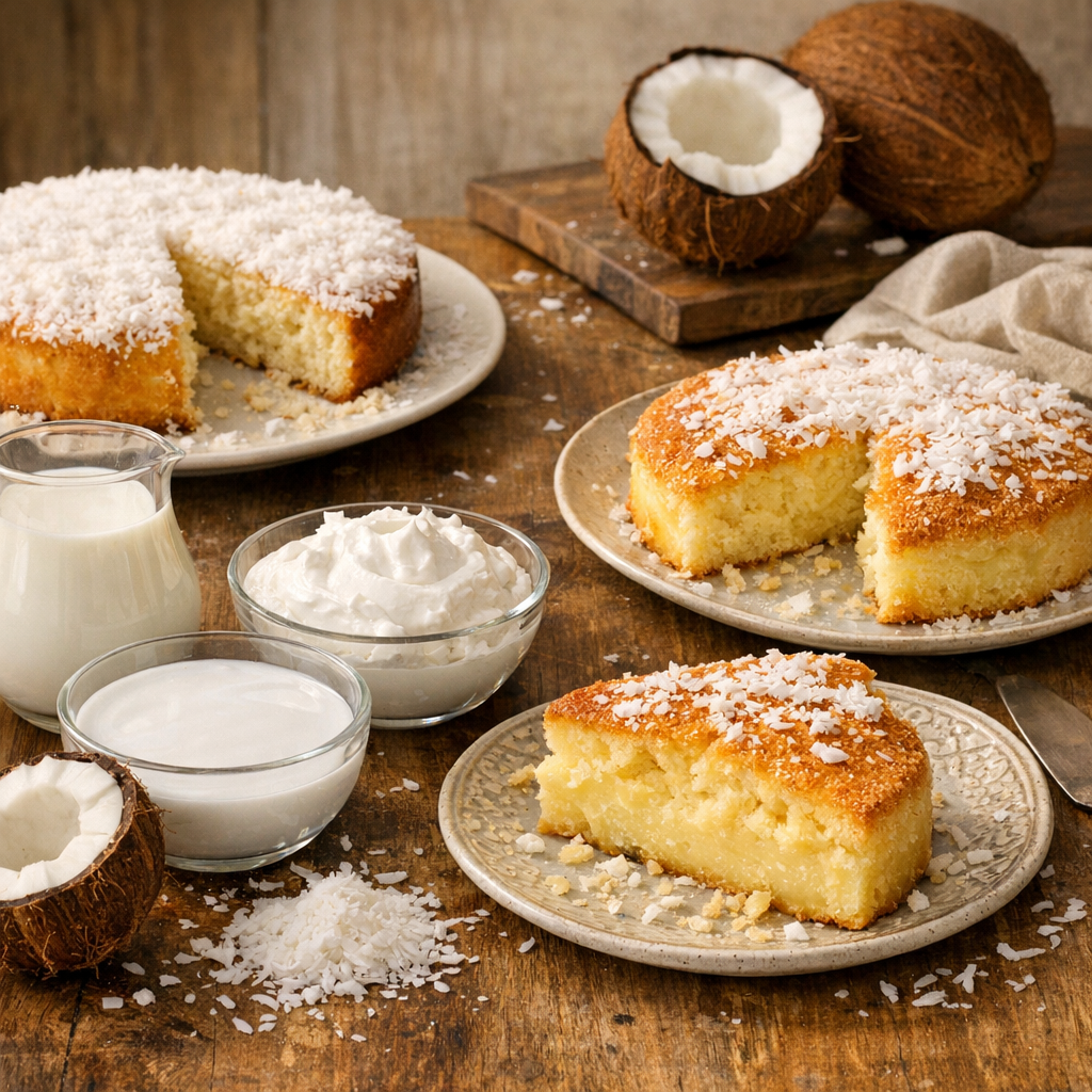 Lait, lait de coco ou crème : pourquoi le même gâteau coco peut devenir moelleux, fondant ou presque magique