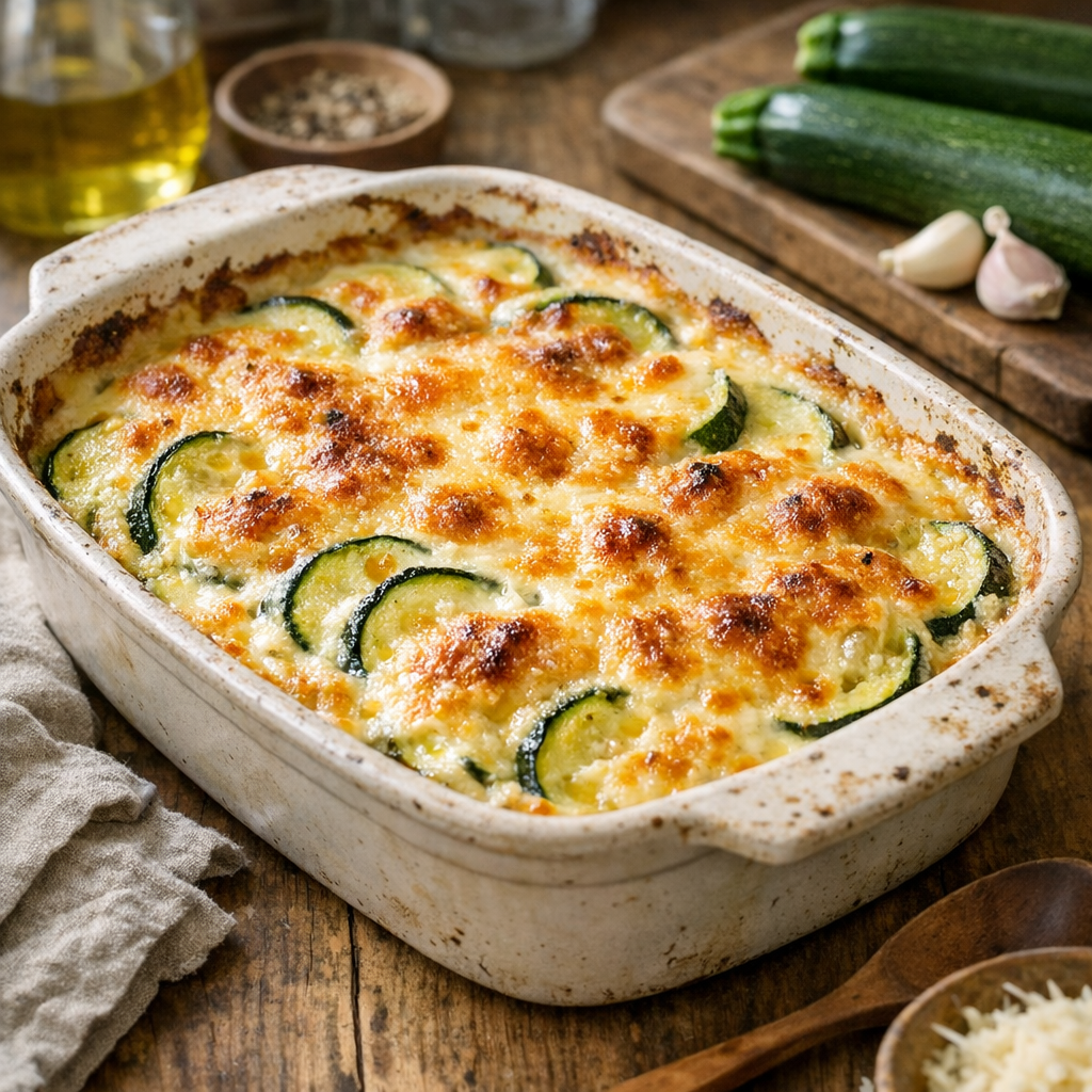 Cette Recette de Gratin de courgette change selon la tenue voulue