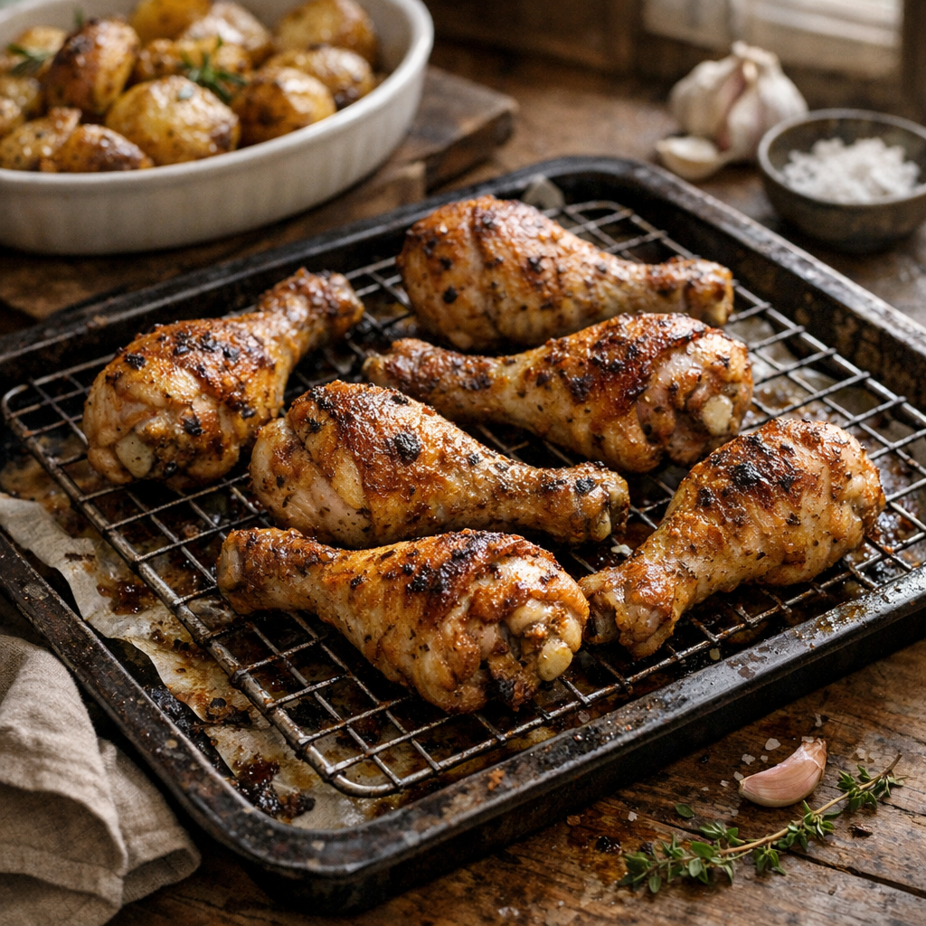Ces Pilons de poulet au four restent croustillants et juteux