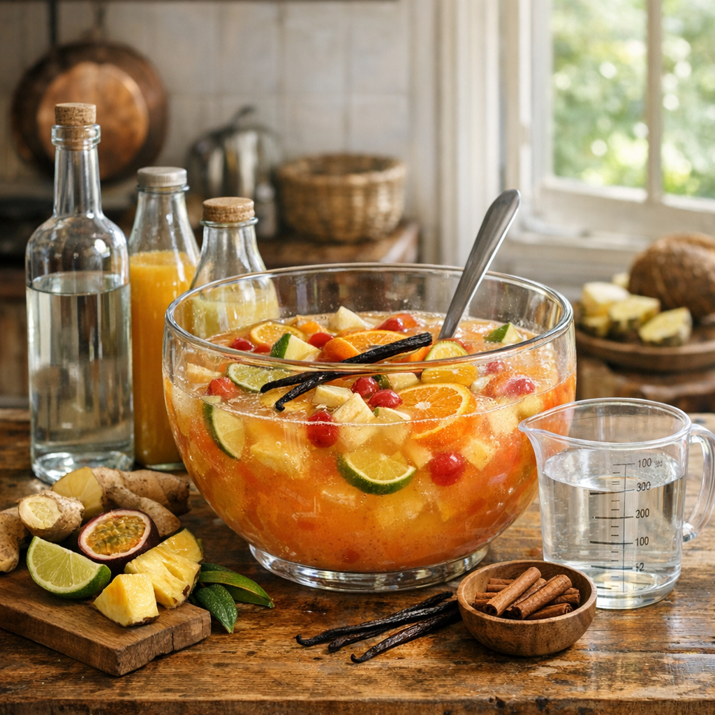 Préparer un Punch simple de 5 l sans le rendre trop fort