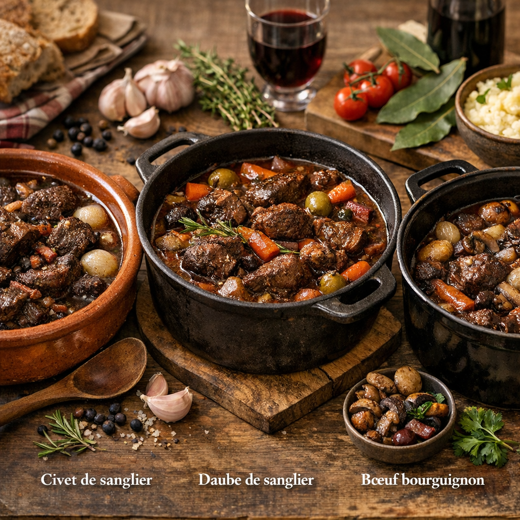 Civet, daube, bourguignon : la différence qui change la recette