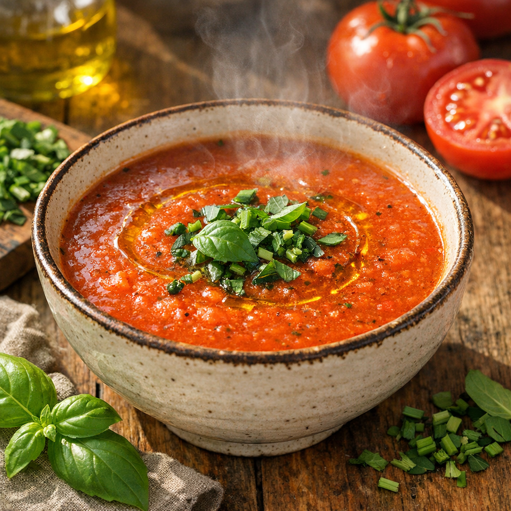 Je vous donne ma Recette de Soupe à la tomate vraiment savoureuse