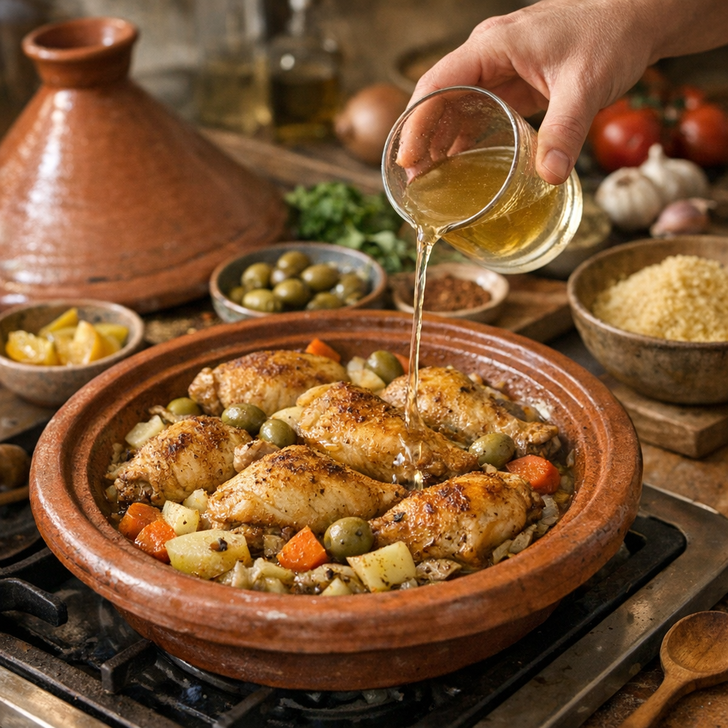 Préparation : comment faire un bon tajine de poulet sans le noyer