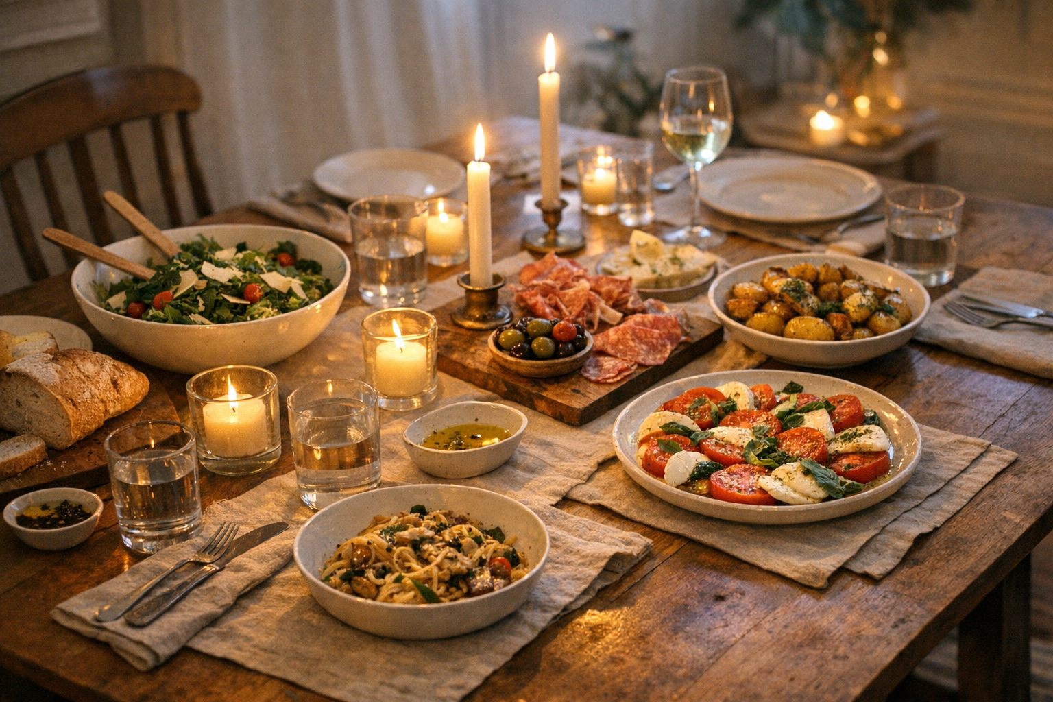 Recevoir chez soi sans stress: la table conviviale
