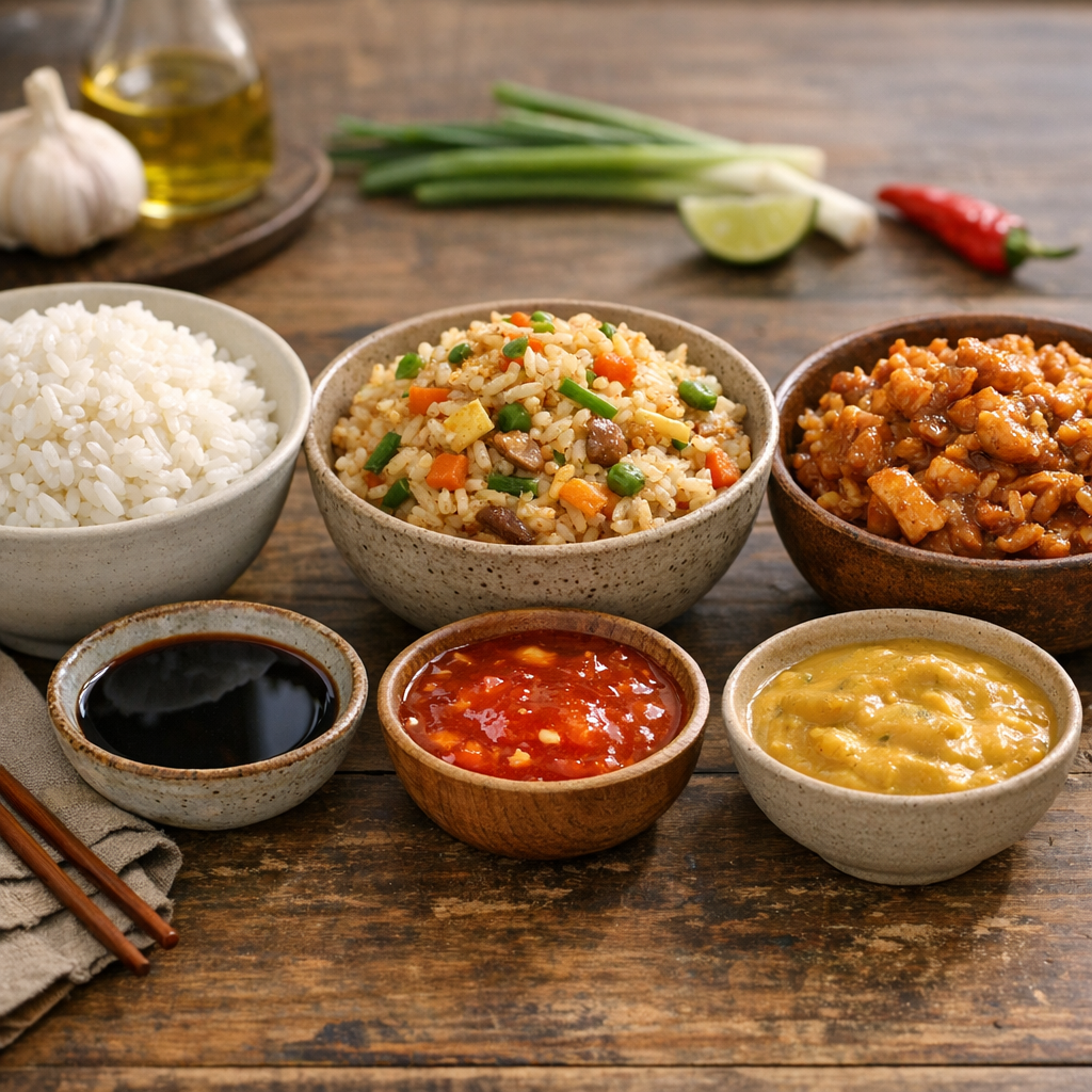 Quelle sauce fonctionne vraiment selon la texture du riz: nature, sauté ou déjà en sauce ?