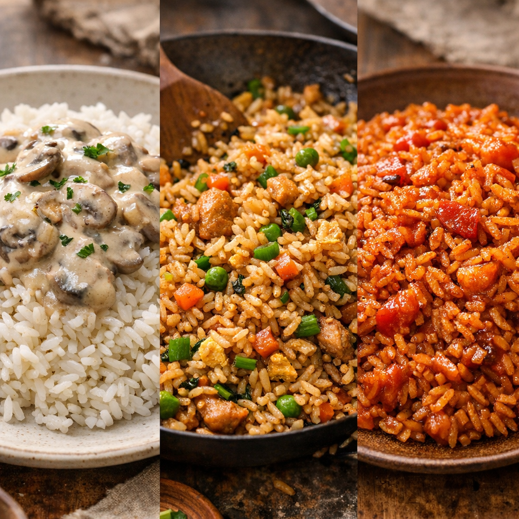 Le Riz en Sauce se choisit selon le plat et la cuisson