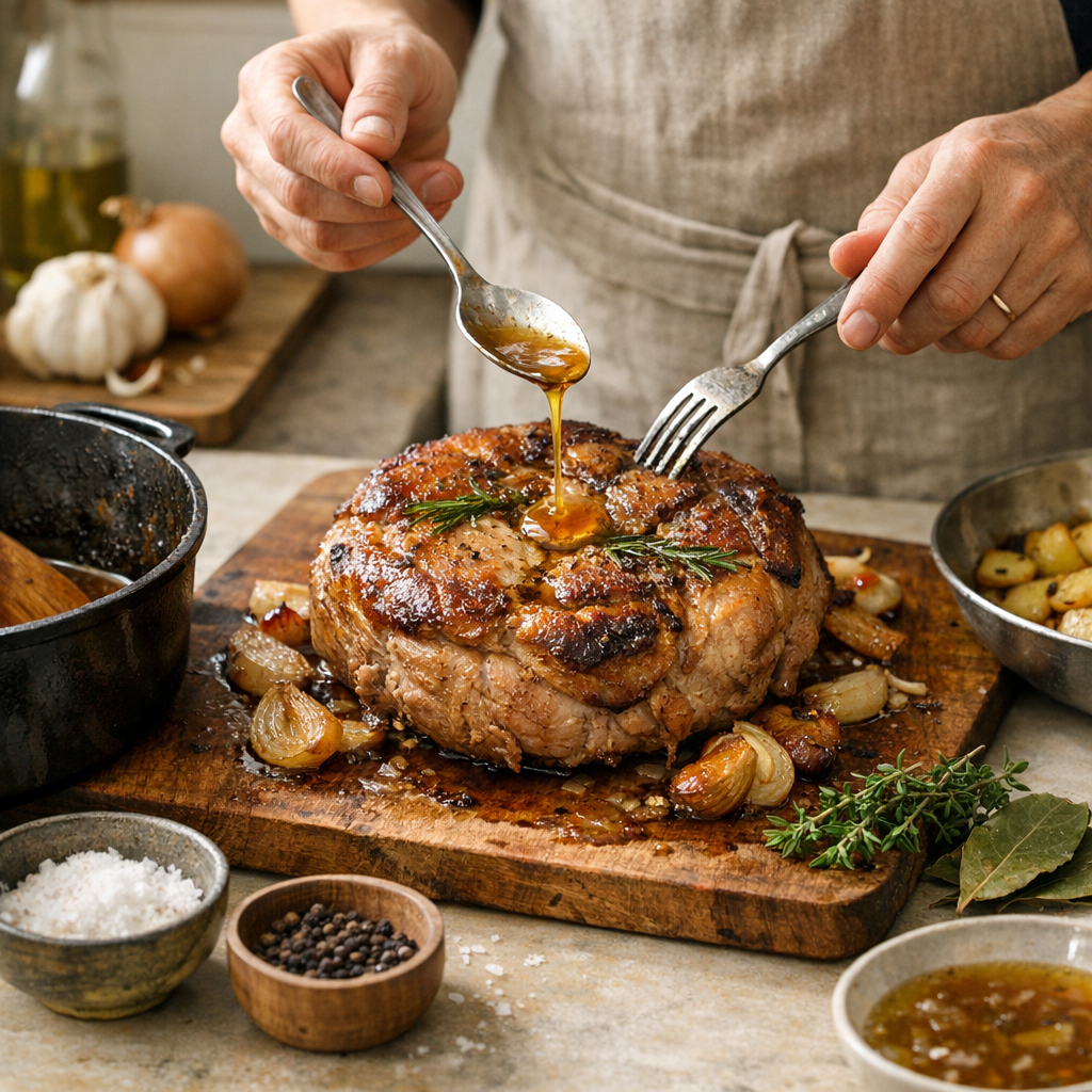 Préparation : comment obtenir une rouelle de porc moelleuse sans recette automatique
