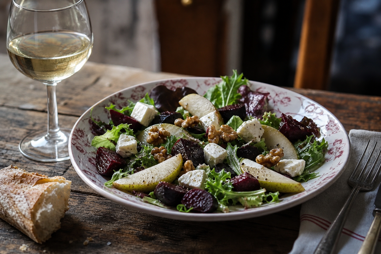 La salade au fromage trouve son équilibre en quatre accords