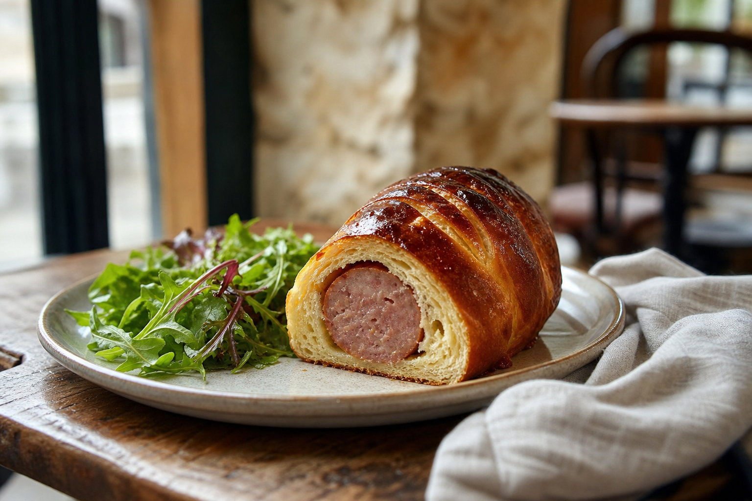 Le saucisson lyonnais brioché se joue d’abord au démoulage