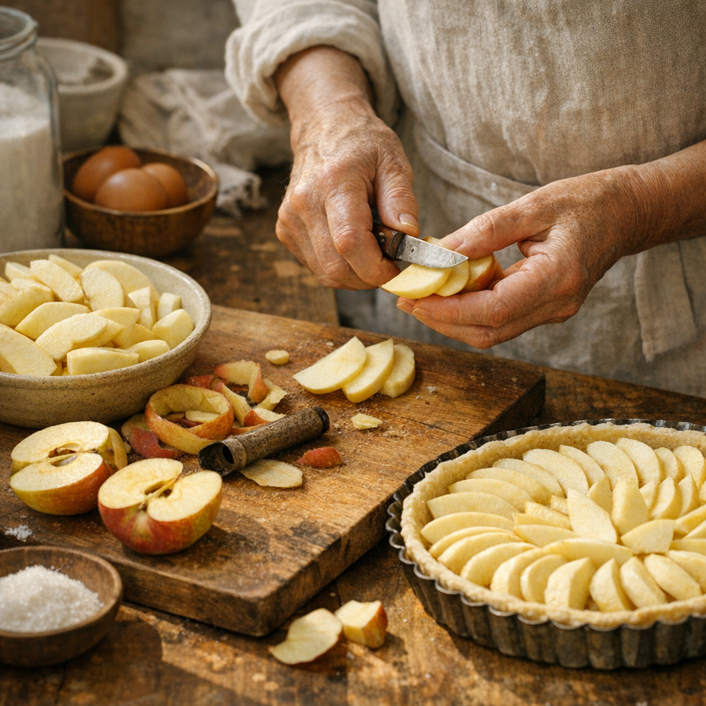 Préparation : le geste ancien, simple, et le bon usage des pommes