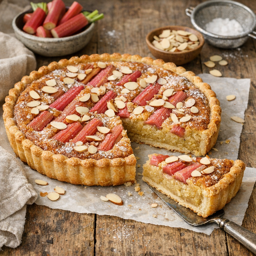 Réussir une Tarte rhubarbe amande sans fond détrempé