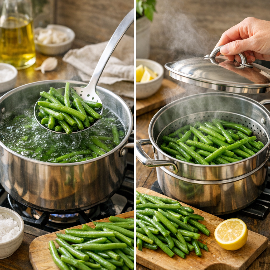Comment faire cuire des haricots verts frais à l’eau ou à la vapeur