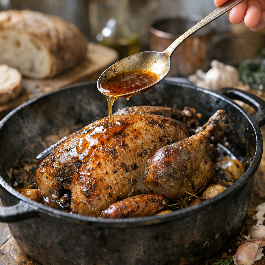 Comment réussir la cuisson d’une Pintade de 1,5 kg en Cocotte