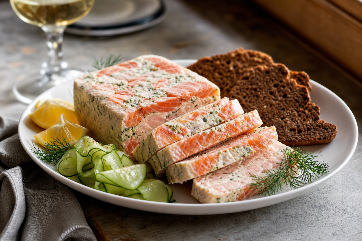 La terrine aux deux saumons garde tout son moelleux